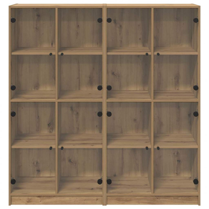 Highboard 2 pcs Dąb rzemieślniczy 68 x 37 x 142 cm