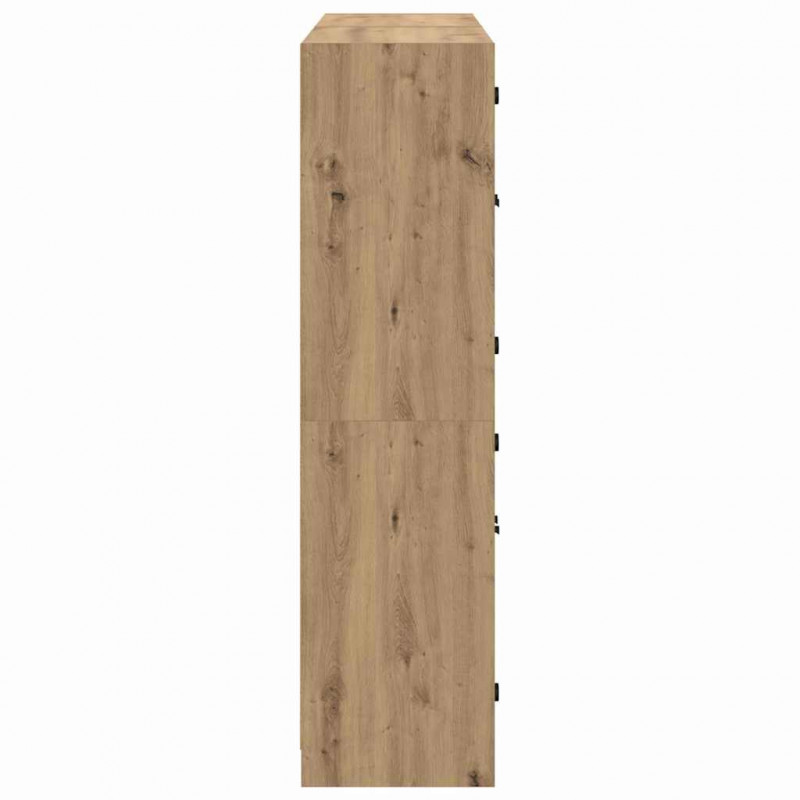 Highboard 2 pcs Dąb rzemieślniczy 68 x 37 x 142 cm