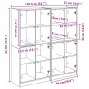 Highboard 2 pcs Dąb rzemieślniczy 68 x 37 x 142 cm
