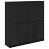 Highboard 2 pcs Czarny Dąb 68 x 37 x 142 cm