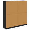Highboard 2 pcs Czarny Dąb 68 x 37 x 142 cm