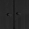 Highboard 2 pcs Czarny Dąb 68 x 37 x 142 cm