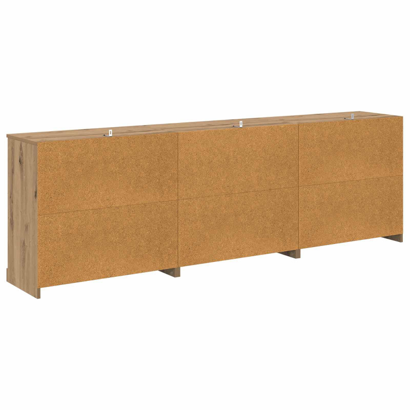 Komody z szufladą 3 pcs Dąb artisan 210 x 35,5 x 67,5 cm