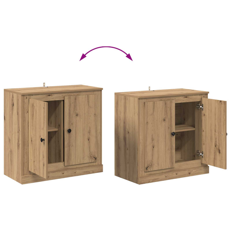 Komody z szufladą 3 pcs Dąb artisan 210 x 35,5 x 67,5 cm