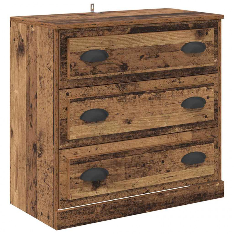 Komody z szufladą 2 pcs Stare drewno 70 x 35,5 x 67,5 cm