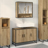 Zestaw mebli łazienkowych z półką 2 pcs Dąb rzemieślniczy
