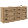 Komody z szufladą 2 pcs Dąb rzemieślniczy 70 x 35,5 x 67,5 cm