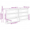 Komody z szufladą 2 pcs Dąb rzemieślniczy 70 x 35,5 x 67,5 cm