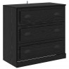 Komody z szufladą 2 pcs Czarny Dąb 70 x 35,5 x 67,5 cm