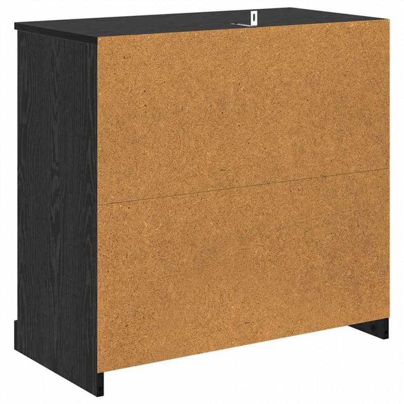 Komody z szufladą 2 pcs Czarny Dąb 70 x 35,5 x 67,5 cm