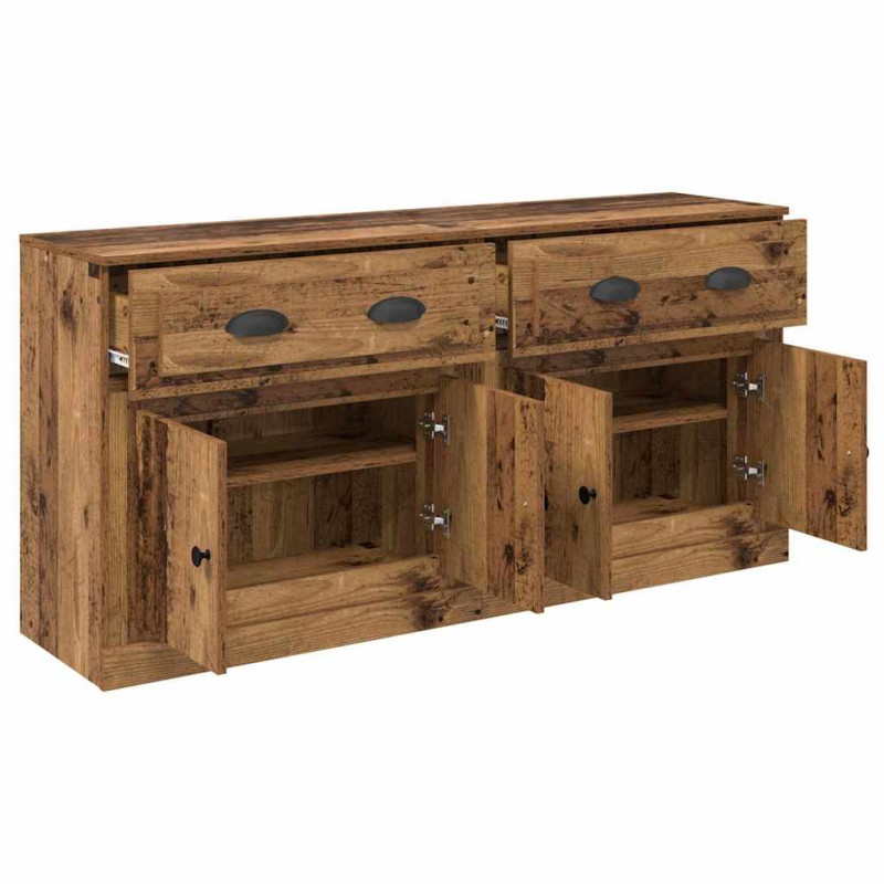 Komody z szufladą 2 pcs Stare drewno 70 x 35,5 x 67,5 cm