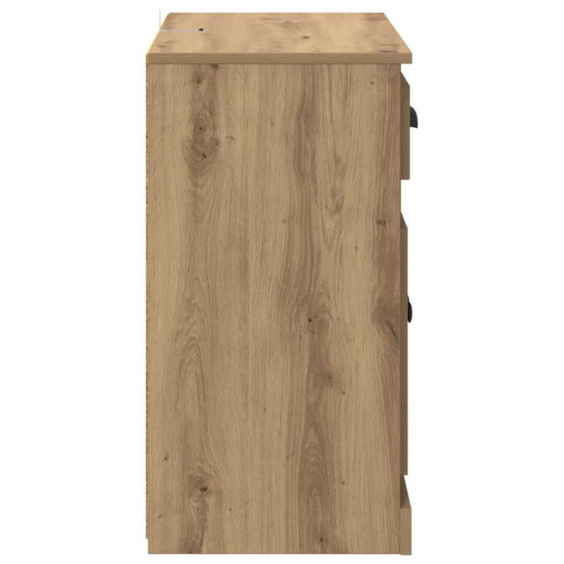 Komody z szufladą 2 pcs Dąb rzemieślniczy 70 x 35,5 x 67,5 cm