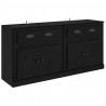 Komody z szufladą 2 pcs Czarny Dąb 70 x 35,5 x 67,5 cm