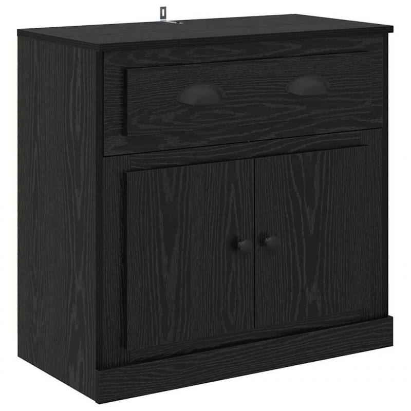 Komody z szufladą 2 pcs Czarny Dąb 70 x 35,5 x 67,5 cm