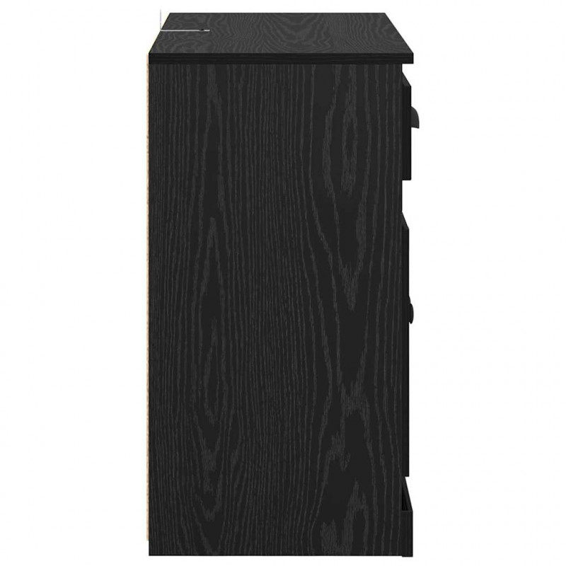Komody z szufladą 2 pcs Czarny Dąb 70 x 35,5 x 67,5 cm