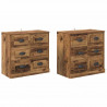 Komody z szufladą 2 pcs Stare drewno 70 x 35,5 x 67,5 cm