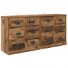 Komody z szufladą 2 pcs Stare drewno 70 x 35,5 x 67,5 cm