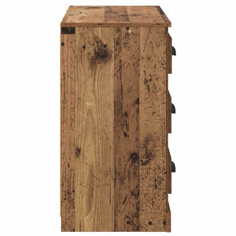 Komody z szufladą 2 pcs Stare drewno 70 x 35,5 x 67,5 cm