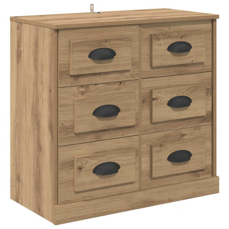 Komody z szufladą 2 pcs Dąb rzemieślniczy 70 x 35,5 x 67,5 cm
