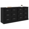 Komody z szufladą 2 pcs Czarny Dąb 70 x 35,5 x 67,5 cm