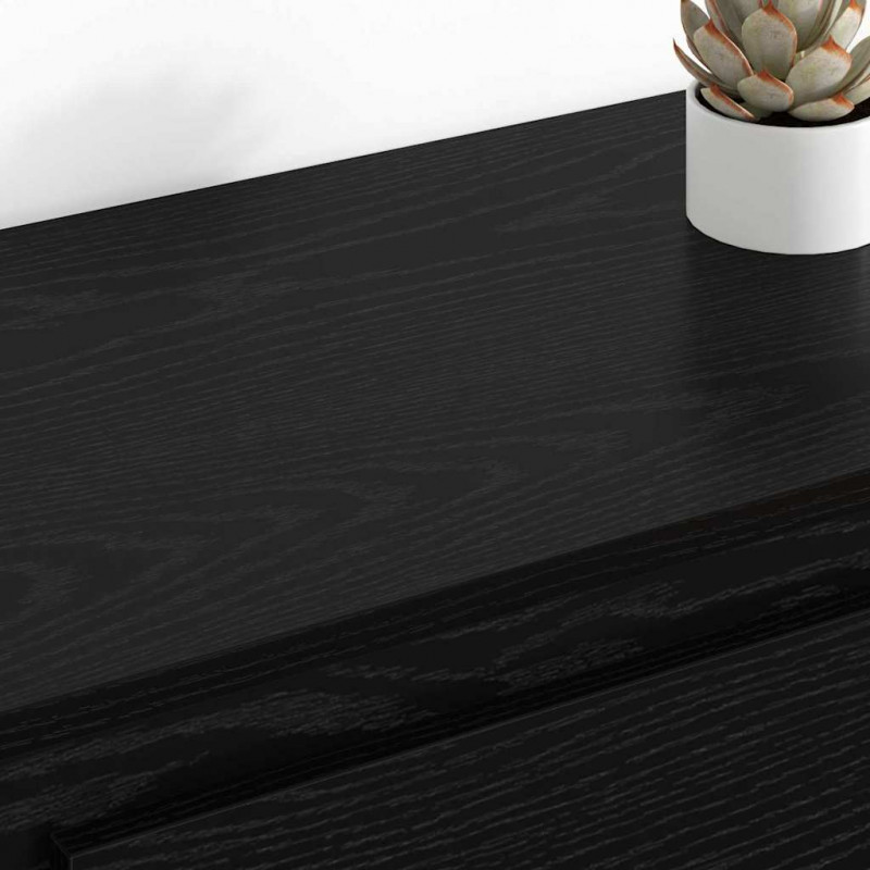 Komody z szufladą 2 pcs Czarny Dąb 70 x 35,5 x 67,5 cm