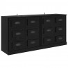 Komody z szufladą 2 pcs Czarny Dąb 70 x 35,5 x 67,5 cm