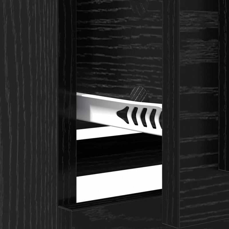 Komody z szufladą 2 pcs Czarny Dąb 70 x 35,5 x 67,5 cm