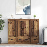 Highboard z szufladą 3 pcs Stare drewno Materiał drewnopochodny
