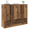Highboard z szufladą 3 pcs Stare drewno Materiał drewnopochodny