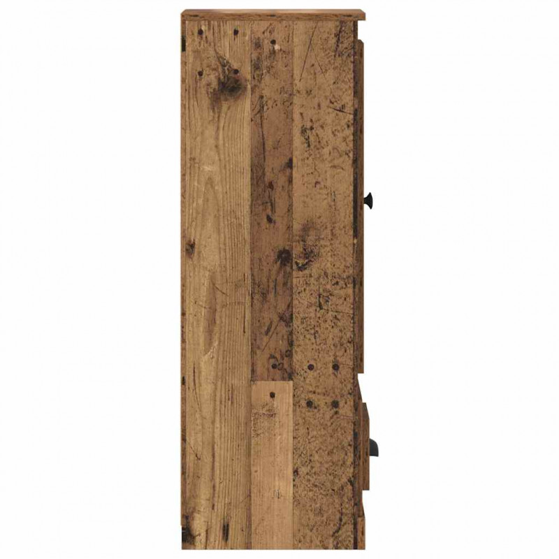 Highboard z szufladą 3 pcs Stare drewno Materiał drewnopochodny
