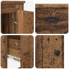 Highboard z szufladą 3 pcs Stare drewno Materiał drewnopochodny