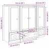 Highboard z szufladą 3 pcs Stare drewno Materiał drewnopochodny