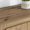 Highboard 3 pcs Dąb rzemieślniczy Materiał drewnopochodny