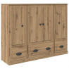 Highboard 3 pcs Dąb rzemieślniczy Materiał drewnopochodny