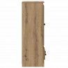 Highboard 3 pcs Dąb rzemieślniczy Materiał drewnopochodny
