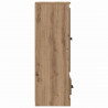 Highboard 3 pcs Dąb rzemieślniczy Materiał drewnopochodny