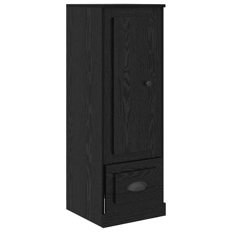 Highboard z szufladą 3 pcs Czarny Dąb Materiał drewnopochodny