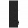 Highboard z szufladą 3 pcs Czarny Dąb Materiał drewnopochodny