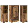 Highboard z szufladą 3 pcs Stare drewno Materiał drewnopochodny
