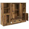 Highboard z szufladą 3 pcs Stare drewno Materiał drewnopochodny