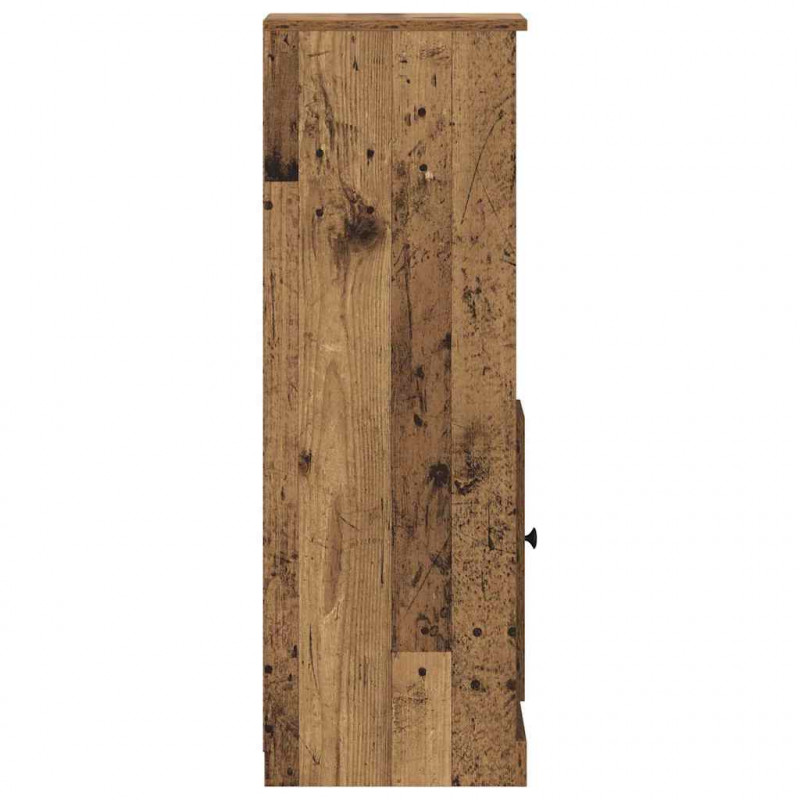 Highboard z szufladą 3 pcs Stare drewno Materiał drewnopochodny