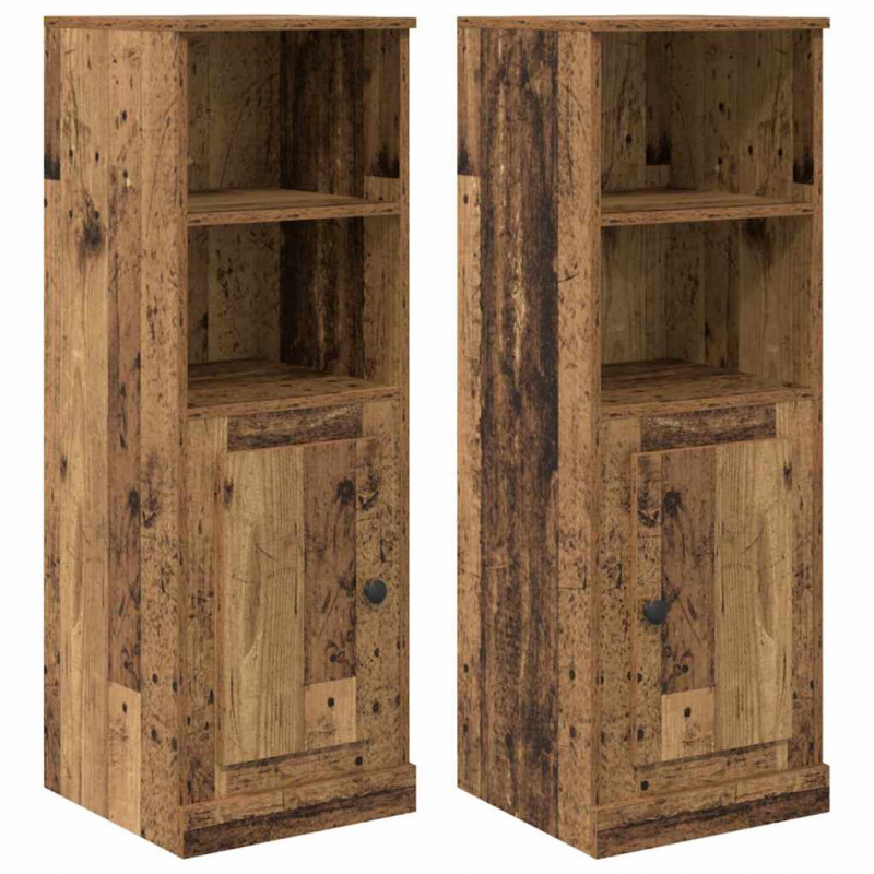 Highboard z szufladą 3 pcs Stare drewno Materiał drewnopochodny