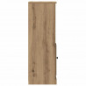 Highboard 3 pcs Dąb rzemieślniczy Materiał drewnopochodny