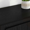 Highboard z szufladą 3 pcs Czarny Dąb Materiał drewnopochodny