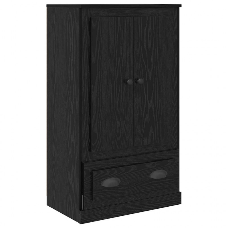 Highboard z szufladą 3 pcs Czarny Dąb Materiał drewnopochodny