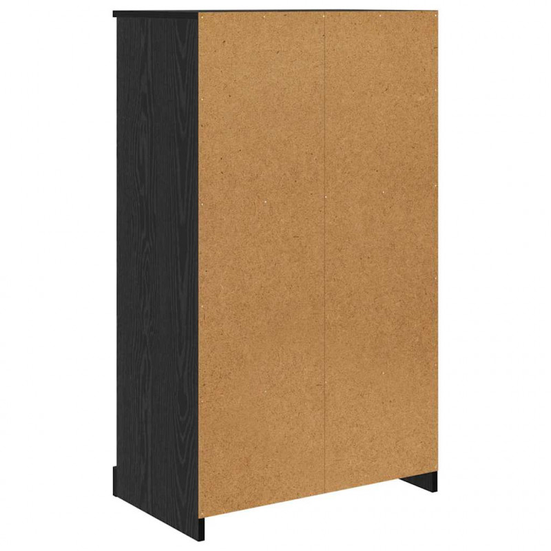 Highboard z szufladą 3 pcs Czarny Dąb Materiał drewnopochodny