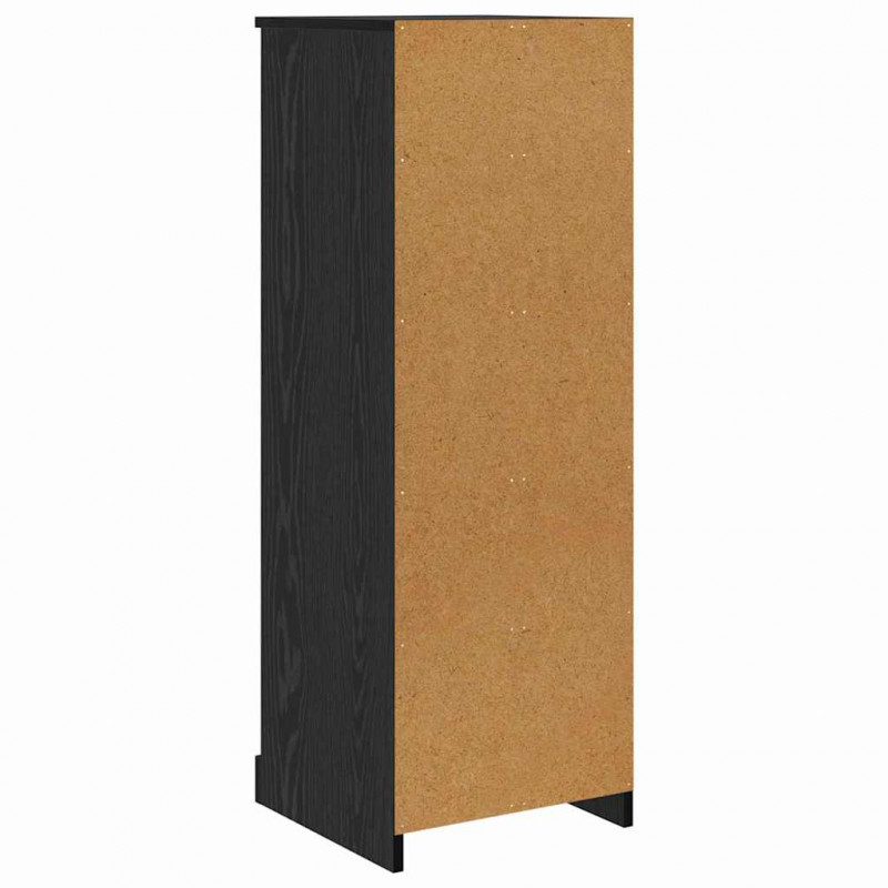 Highboard z szufladą 3 pcs Czarny Dąb Materiał drewnopochodny