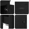 Highboard z szufladą 3 pcs Czarny Dąb Materiał drewnopochodny