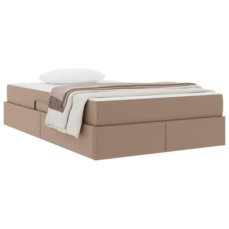 Łóżko z miejscem na przechowywanie i materacem 2 pcs Cappuccino