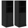 Highboard z szufladą 3 pcs Czarny Dąb Materiał drewnopochodny
